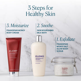 ELEMIS Skin Nourishing Milk Bath baby-safe use image indicates gentleness.