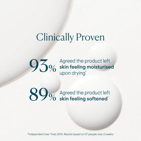 ELEMIS Skin Nourishing Milk Bath creamy-lather image shows smoothing cleansing experience.
