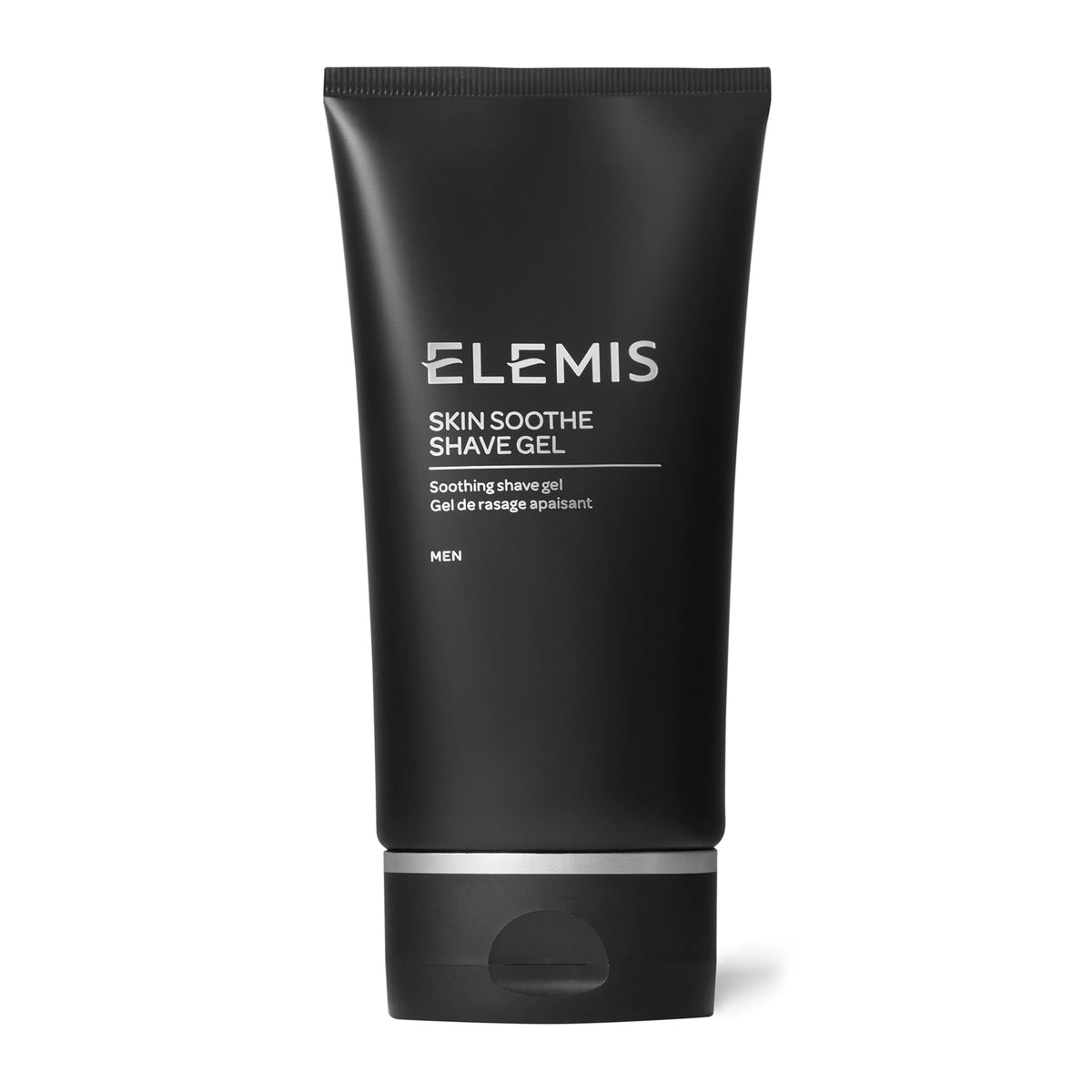 Elemis Skin Soothe Shave Gel bottle shows calming hydration for shaving.