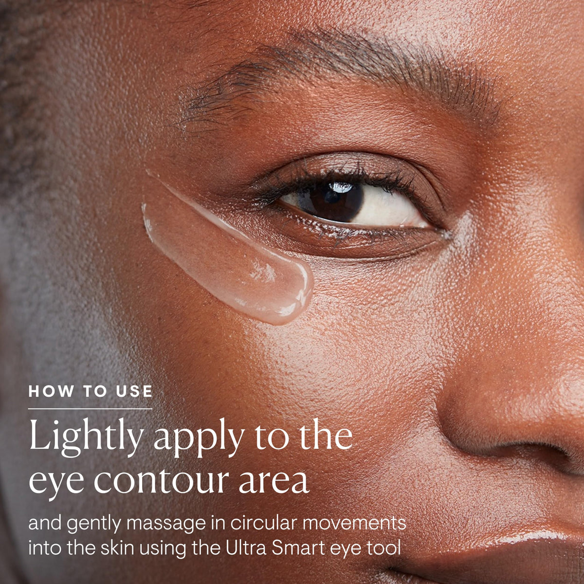 Hydration texture of ELEMIS eye cream around the eye area