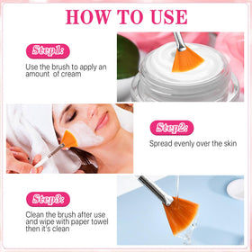 Elesunory brush used for mud or clay masks with broad, gentle contact.