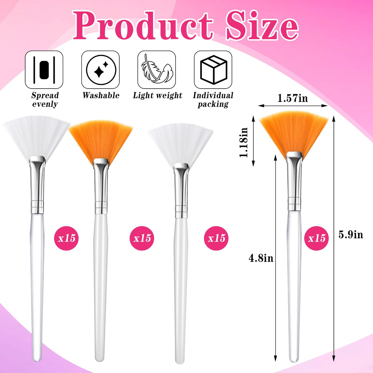 Elesunory plastic and acrylic handle with a non-slip grip for comfortable use.