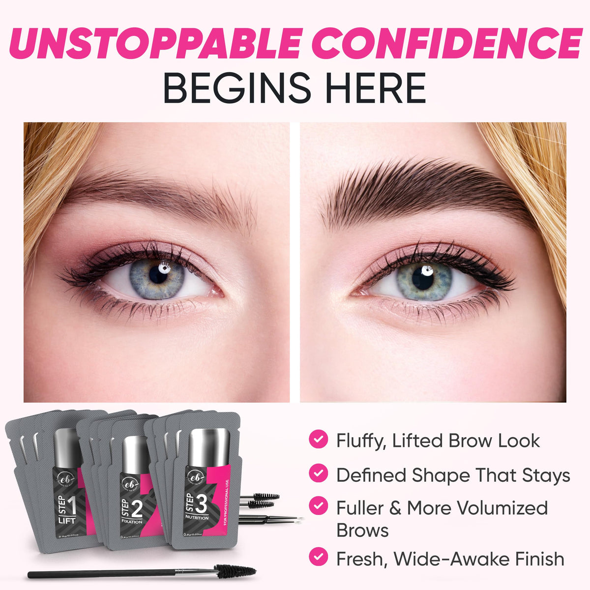 Elevate the Beauty individually sealed sachet preserves potency for five uses.