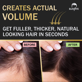 Elevate Hair Fibers wash out easily with shampoo