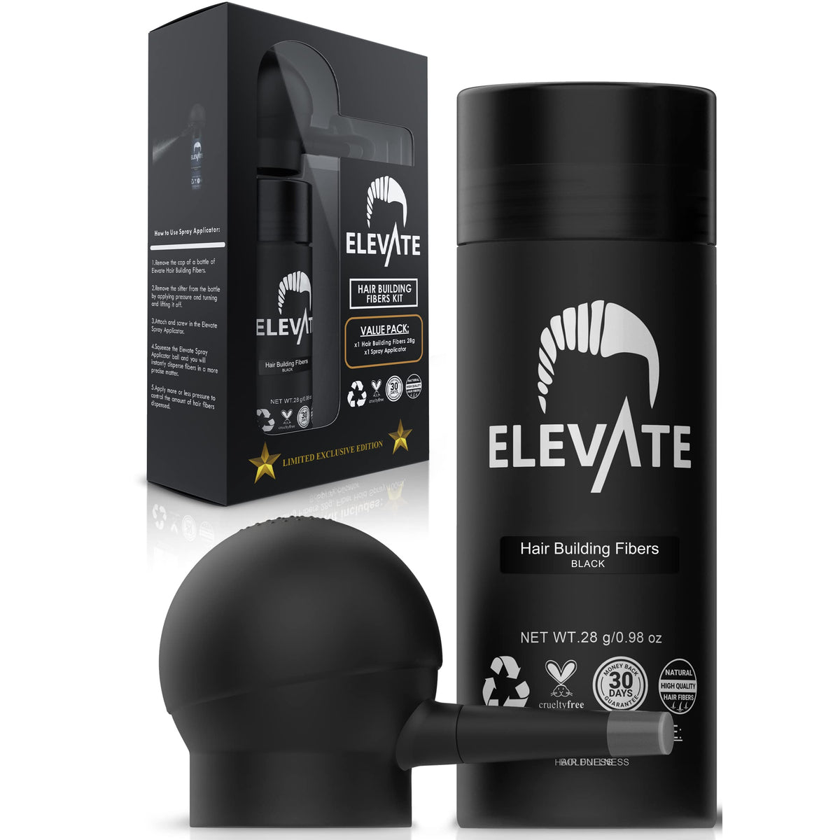 Elevate Hair Perfecting 2-in-1 Kit spray nozzle enables precise, mess-free coverage.