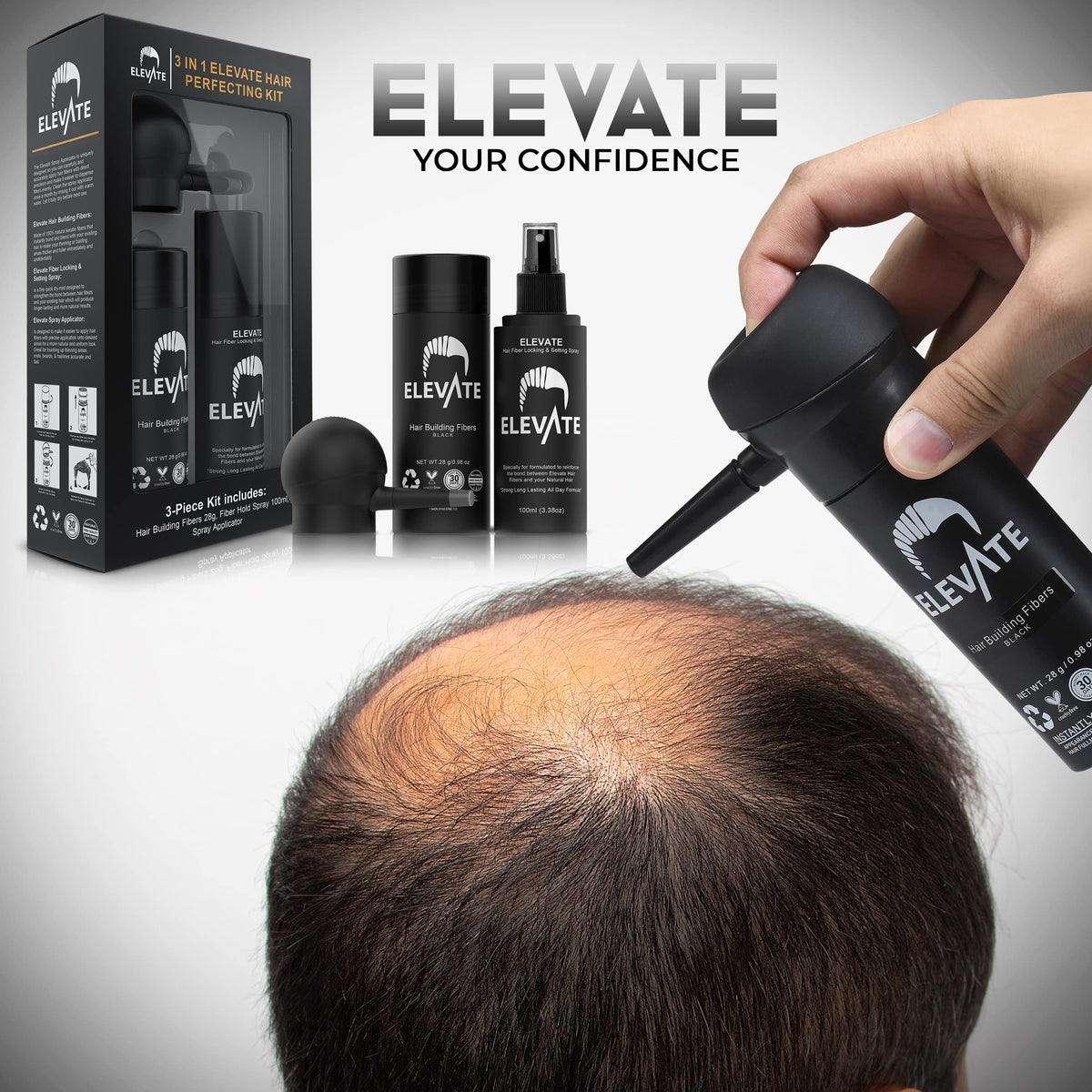 Elevate Hair Perfecting Kit wash-out ready with gentle shampoo.