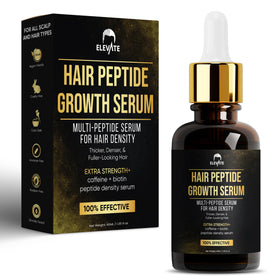 Elevate multi-peptide serum bottle pump for easy application and quick absorption.