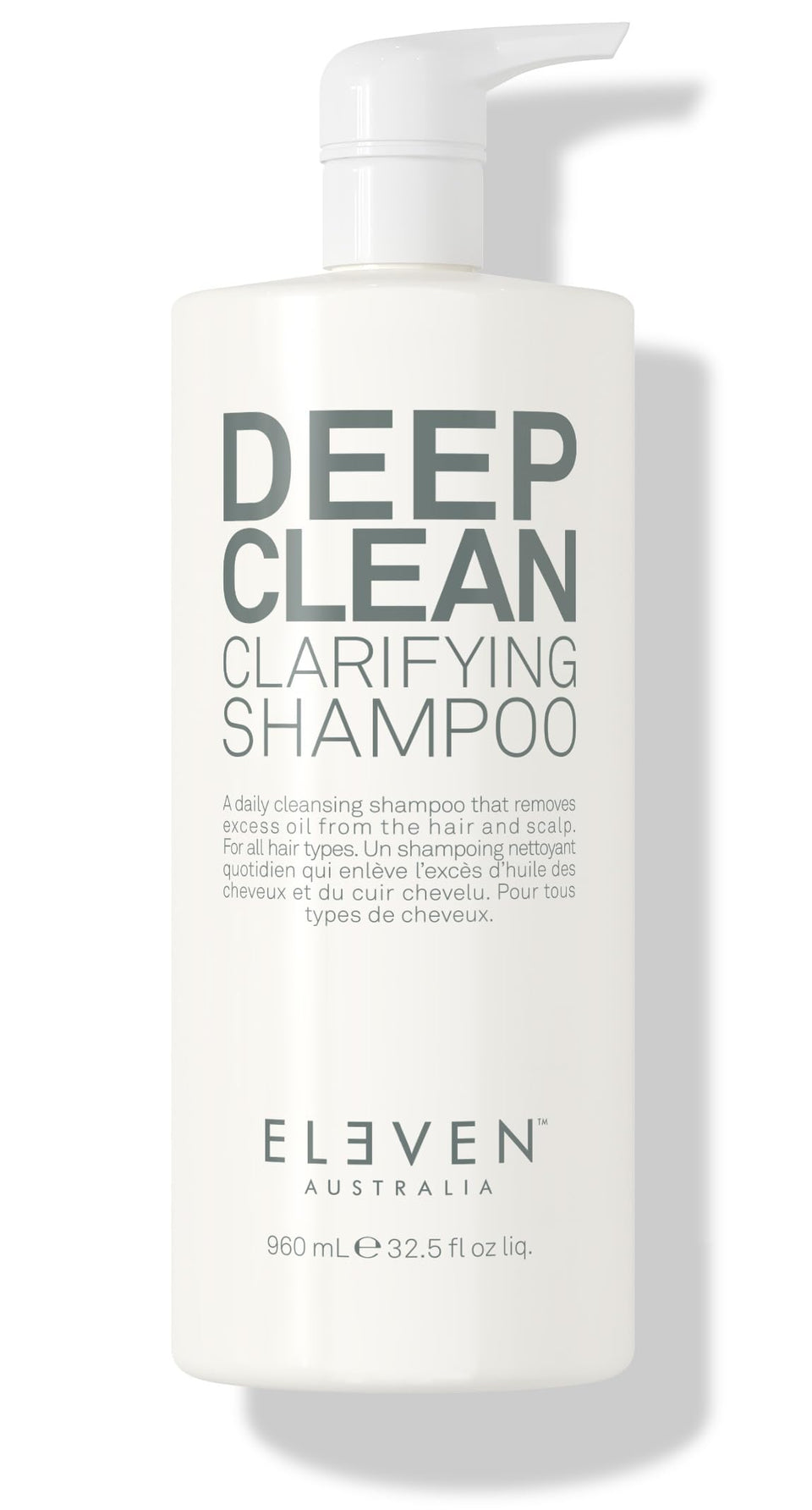 ELEVEN AUSTRALIA Deep Clean Shampoo bottle front highlights sulfate-free cleansing for all hair types