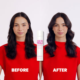ELEVEN AUSTRALIA Give Me Hold hairspray texture adds volume with light control.