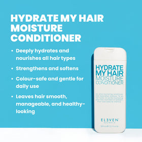 Eleven Australia Hydrate My Hair label—color-safe, all hair types