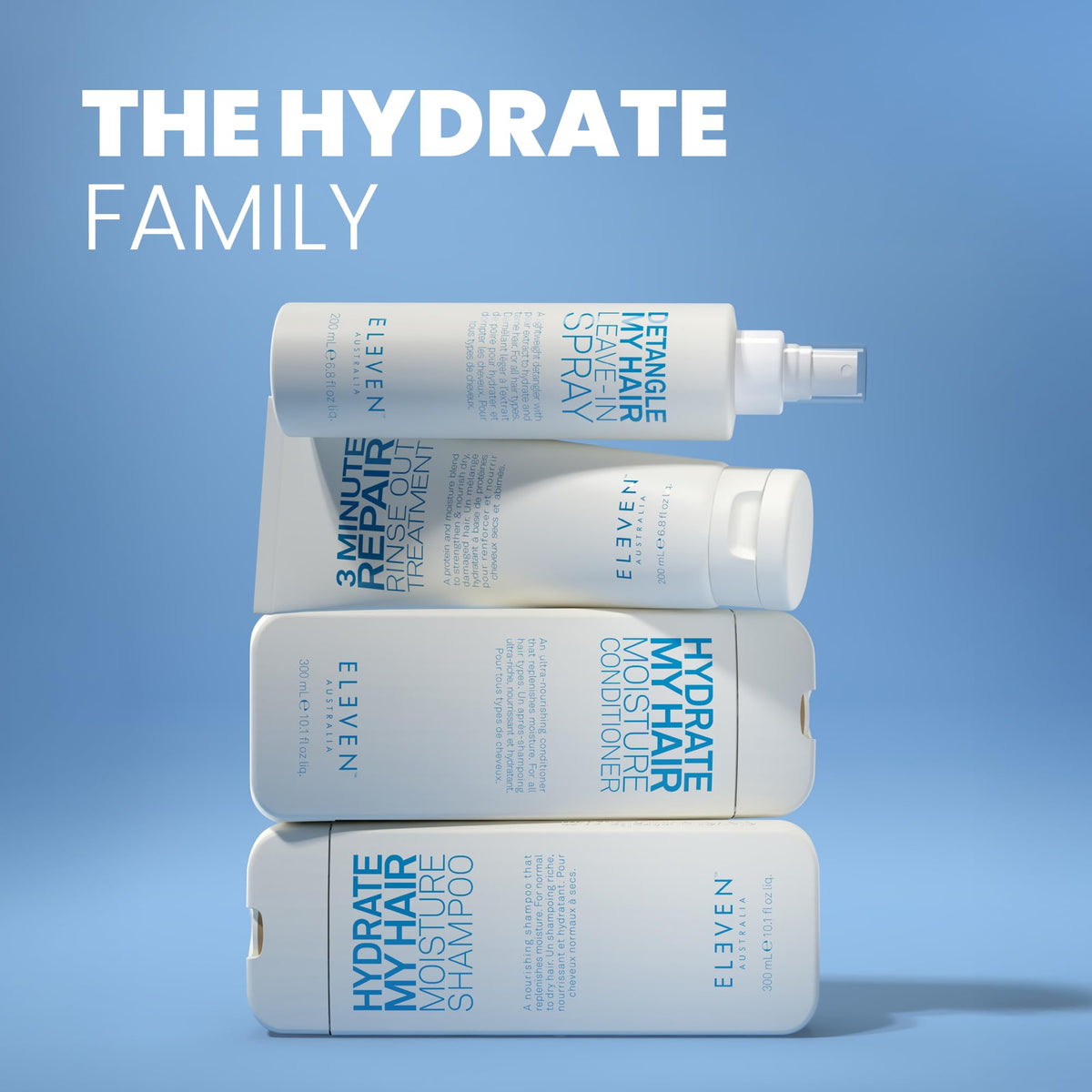 Eleven Australia Hydrate My Hair on-shelf—long-lasting hydration and shine