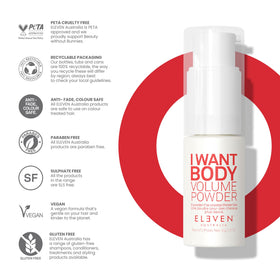 ELEVEN AUSTRALIA I Want Body Volume Powder application demonstrates quick, bag-friendly styling.