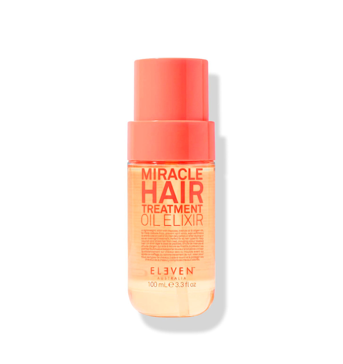 ELEVEN AUSTRALIA Miracle Hair Treatment Oil Elixir bottle ready to deliver radiant shine