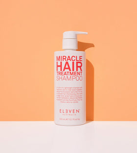 ELEVEN AUSTRALIA Miracle Shampoo packaging highlights premium, eco-conscious design.
