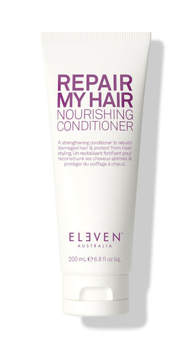 ELEVEN AUSTRALIA Repair My Hair Conditioner bottle front highlights hydrating shine