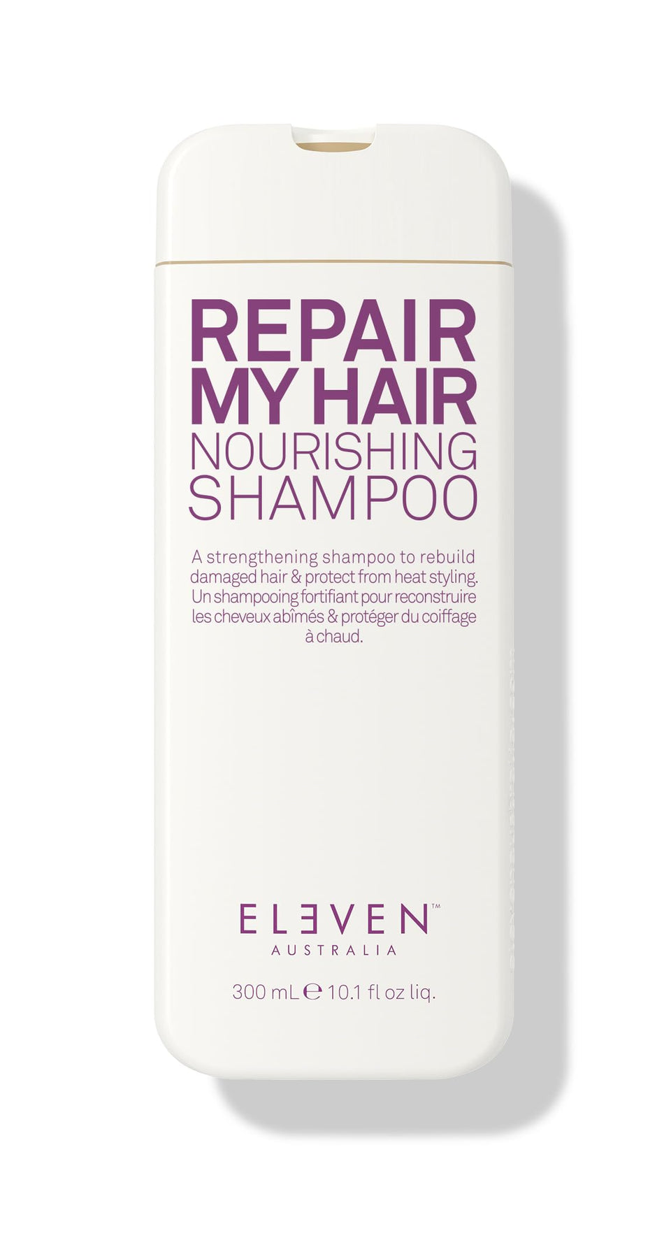 ELEVEN AUSTRALIA Repair My Hair Nourishing Shampoo bottle pour highlighting hydrating formula