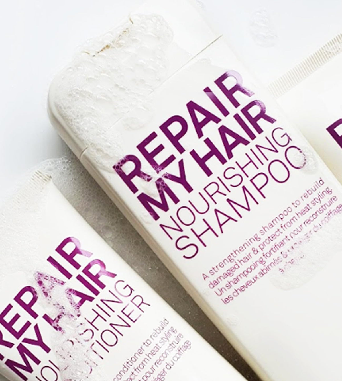 ELEVEN AUSTRALIA Repair My Hair Nourishing Shampoo ingredients scene highlights rice protein for volume