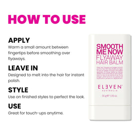 ELEVEN AUSTRALIA Hair balm stick packaging is travel-friendly for on-the-go styling.