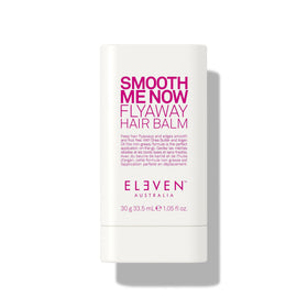 ELEVEN AUSTRALIA Smooth Me Now Flyaway Hair Balm Stick application shows quick frizz control.