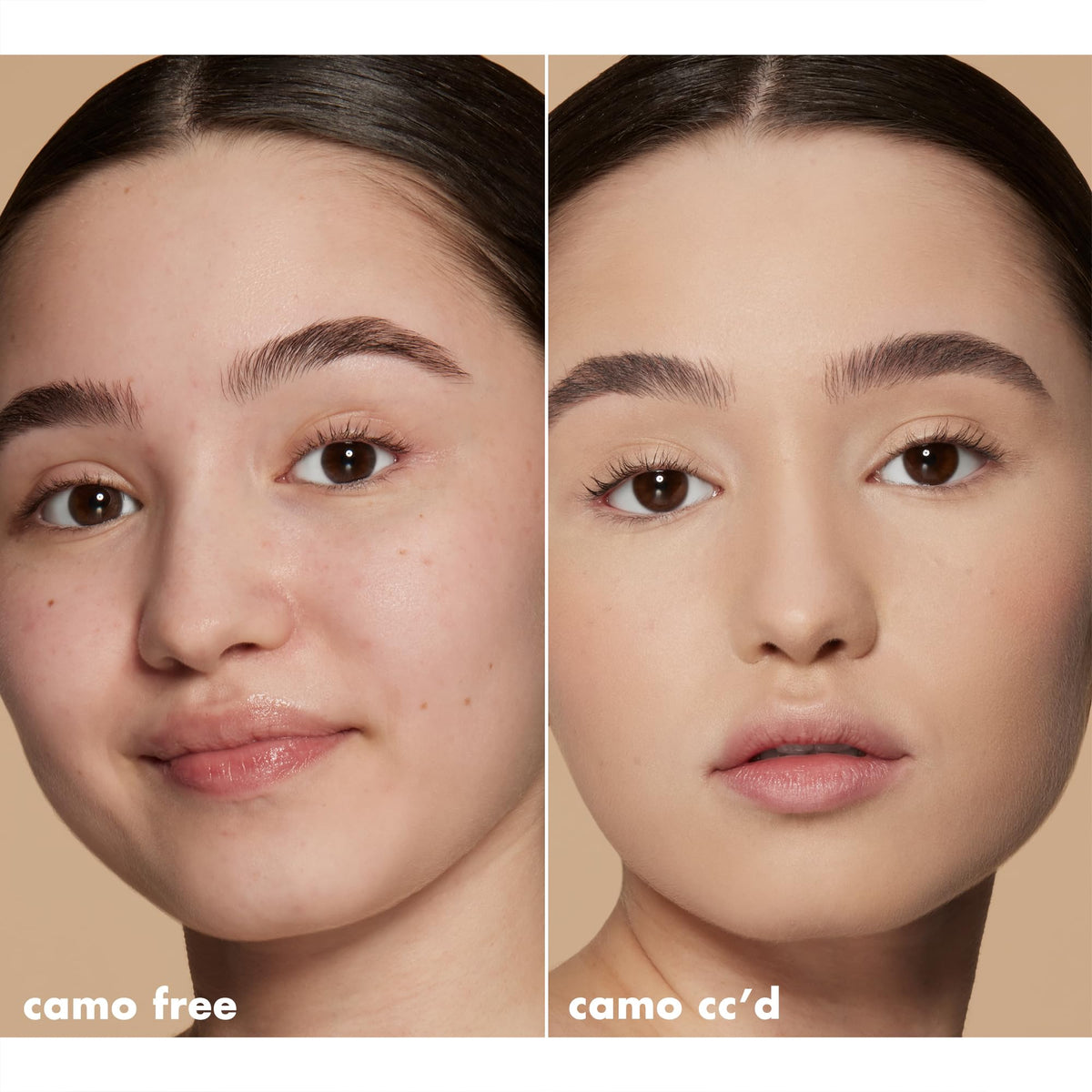 e.l.f. Camo CC Cream application with brush for an airbrushed finish.
