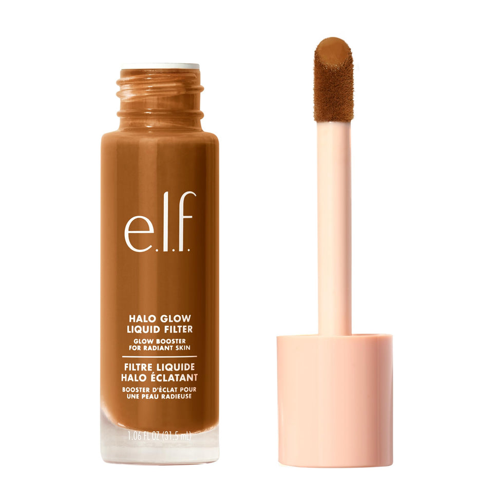 e.l.f. Halo Glow Liquid Filter bottle pour for radiant finish on skin