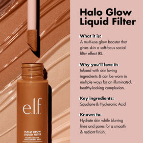 e.l.f. Halo Glow Liquid Filter used under foundation for a seamless blend