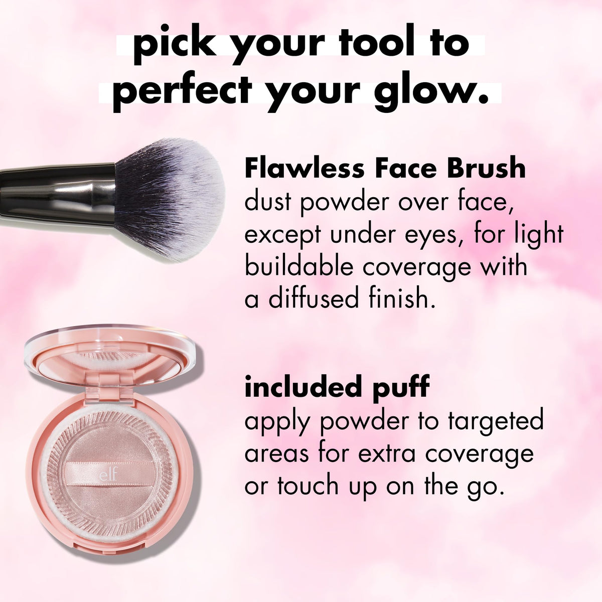 e.l.f. Halo Glow Powder Filter packaging with logo and product name