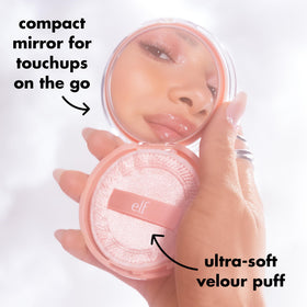 e.l.f. Halo Glow Powder Filter skin swatch showing subtle warmth