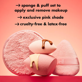 e.l.f. Halo Glow Powder Puff for seamless, airbrushed powder application.