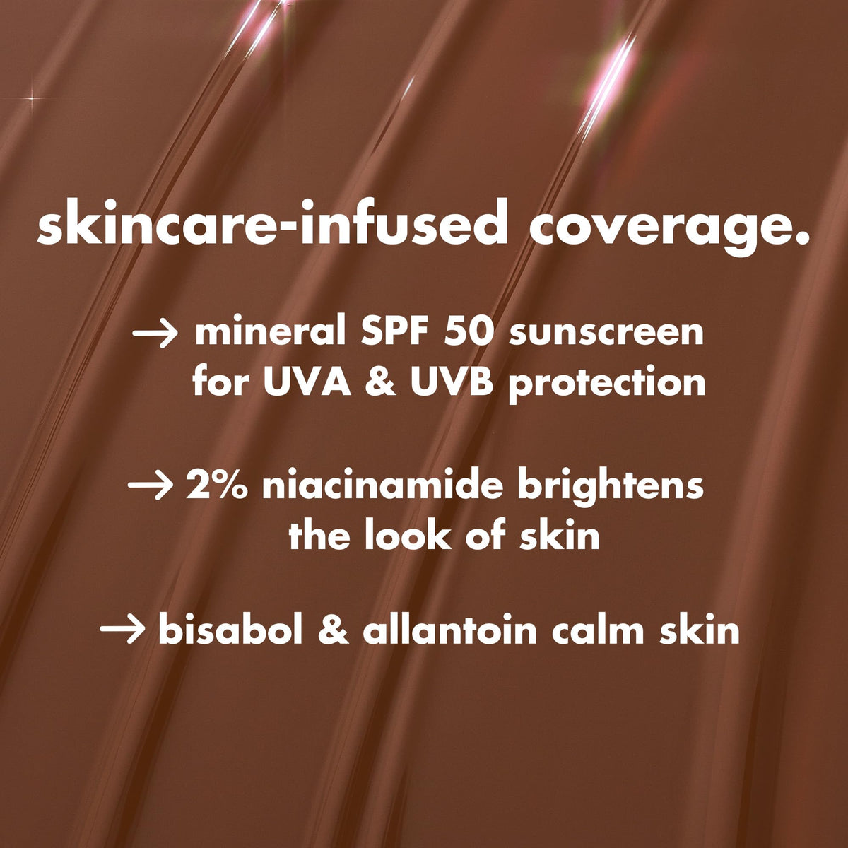 e.l.f. Halo Glow Skin Tint mineral SPF 50 protection with zinc oxide.