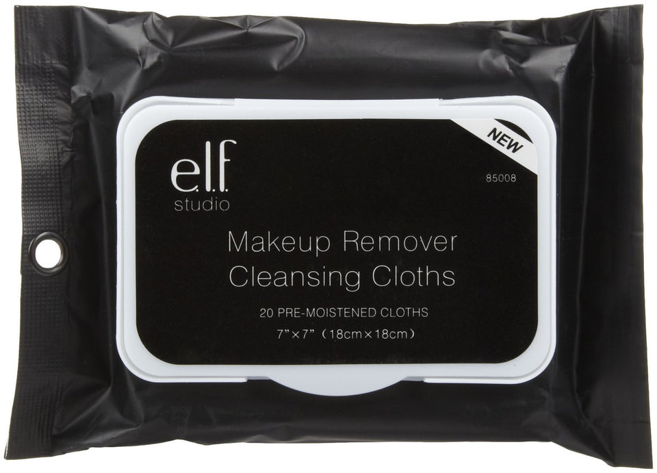 elf makeup remover cleansing cloths pack with soft wipes for gentle makeup removal and hydration