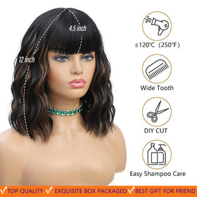 Elfairy pre-styled highlights wig keeps curls defined with minimal effort.