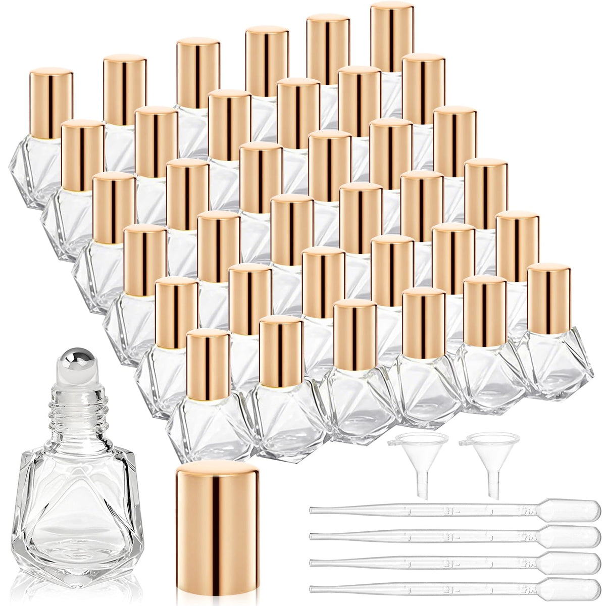 ELFULLY polygonal glass 8ml bottle for fragrance on the go