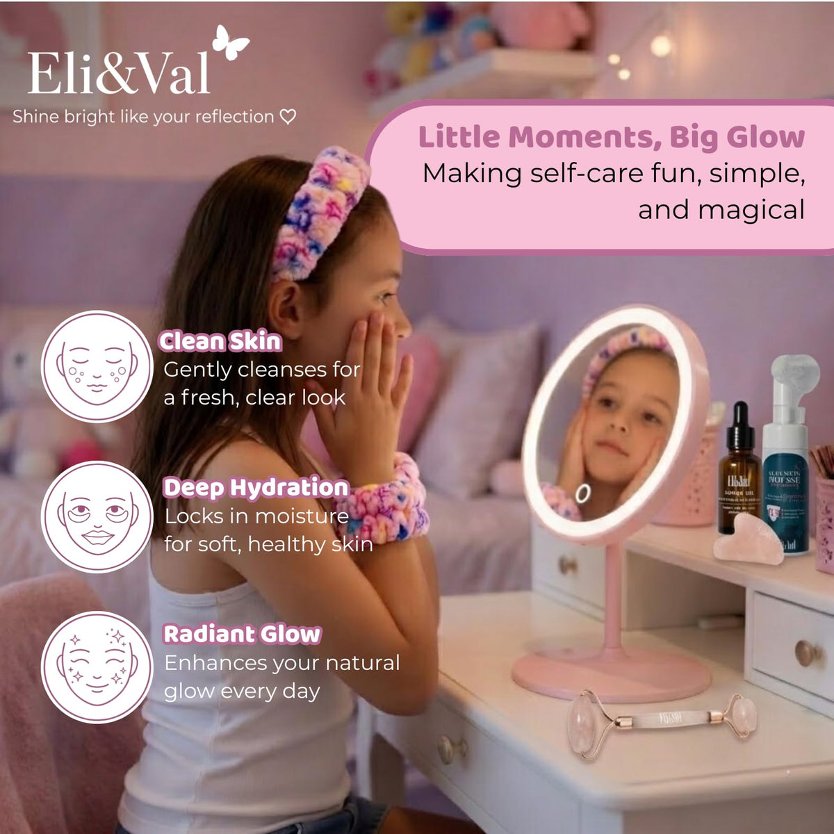 ELI&VAL Tween Gift Box face masks included for quick at-home pampering