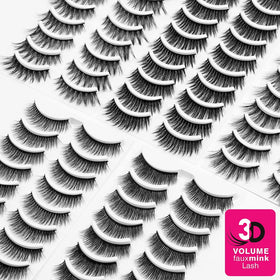 Eliace cat-eye wispy lashes define eyes with lightweight comfort.