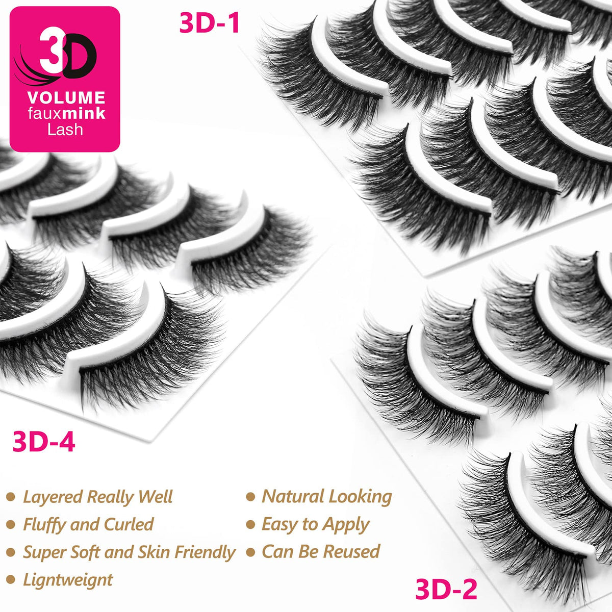 Eliace durable lashes stay neat for multiple uses.