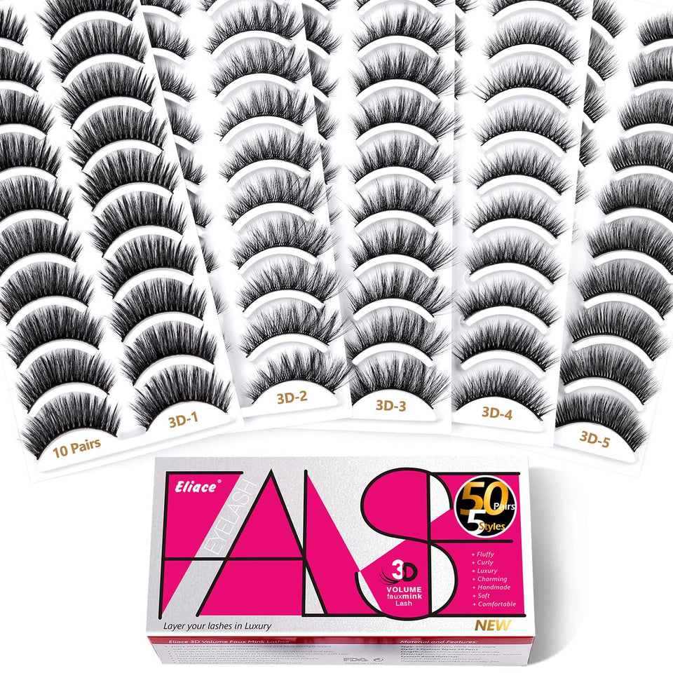 Eliace false eyelashes natural-look for everyday wear.
