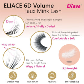 Eliace soft, comfortable lashes that enhance eye shape.