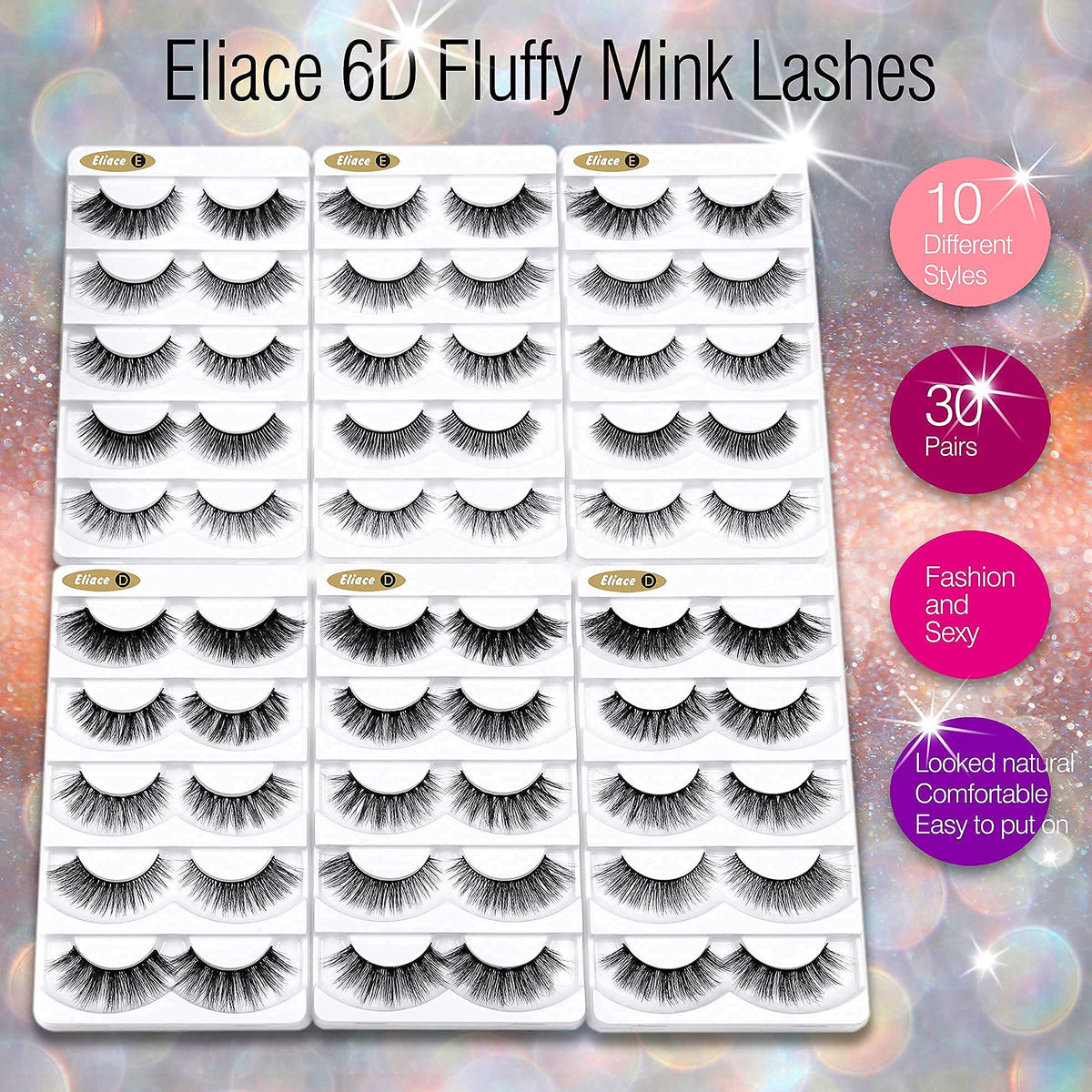 Eliace seamless blend natural lashes with soft, skin-friendly band.