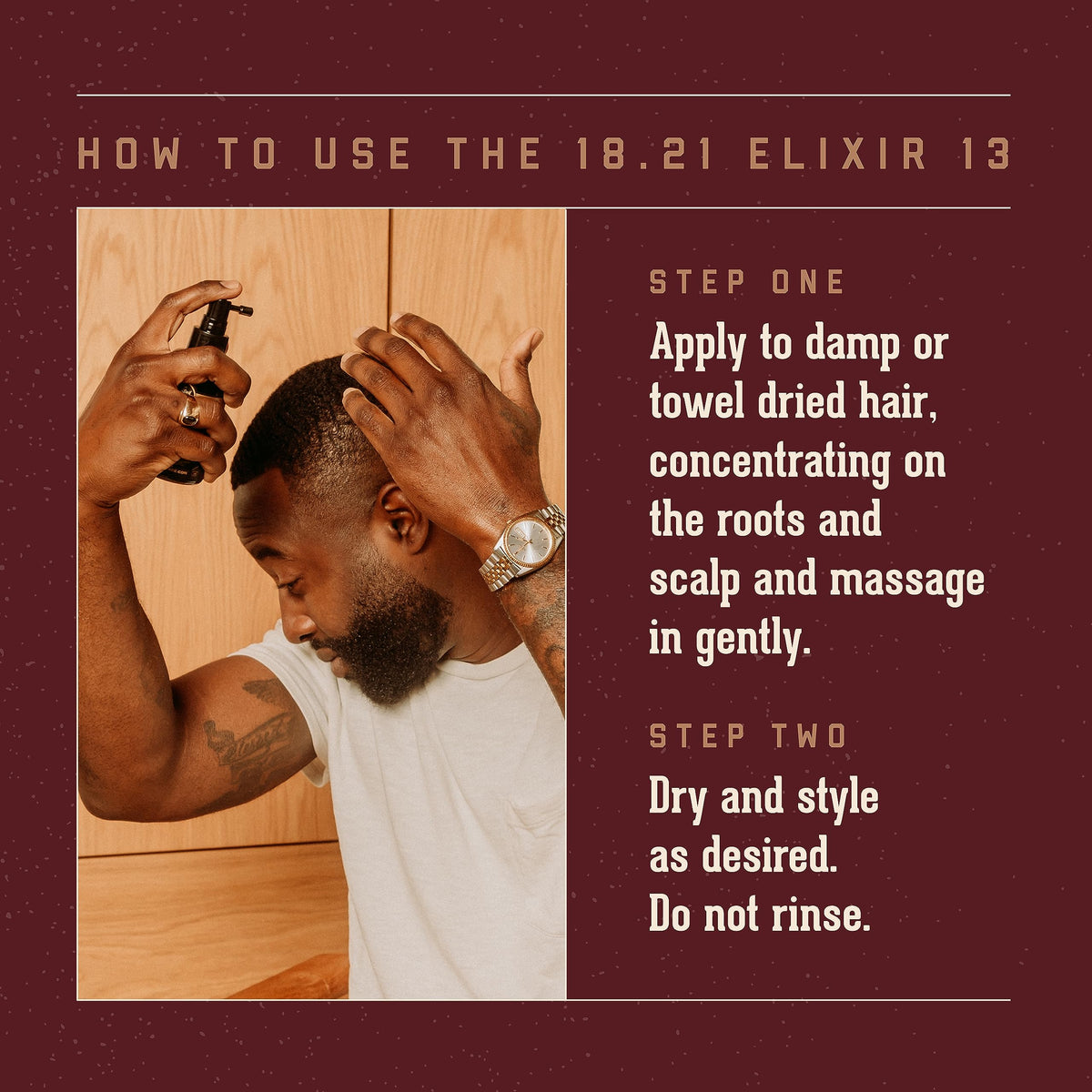 Elixir 13 texture liquid captures translucent gel for precise styling.