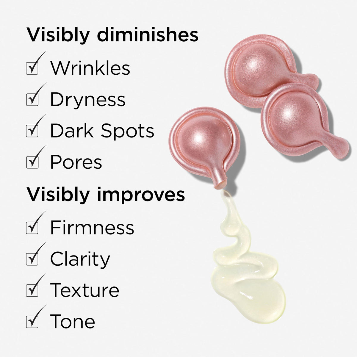 Elizabeth Arden serum application close-up showing glide across skin