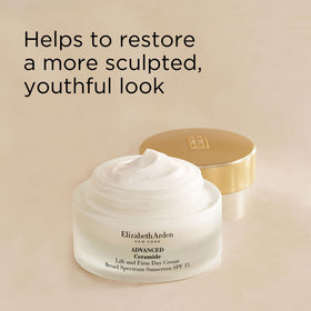 Apply Elizabeth Arden cream with upward motion on the face.