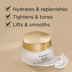 SPF 15 indication on Elizabeth Arden cream packaging for daily protection.