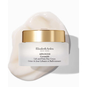 Ceramide Lift and Firm Day Cream texture swatch showing smooth application.
