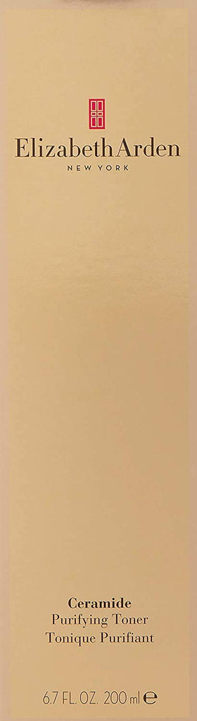 Elizabeth Arden Ceramide Purifying Toner application illustrating pore refinement on skin.