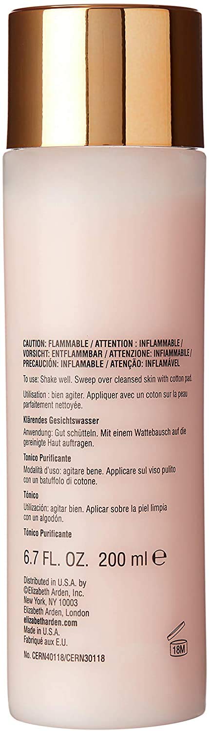 Elizabeth Arden Ceramide Purifying Toner texture on skin after cleansing, ready for moisturizer.