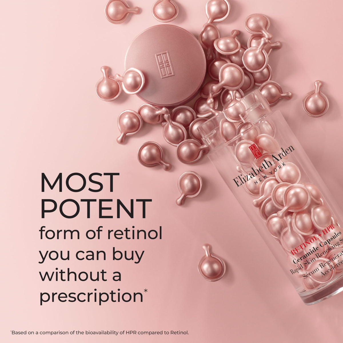 Elizabeth Arden ceramide serum texture close-up emphasizing skin barrier support visuals.