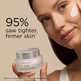 Elizabeth Arden ceramide tetrapeptides texture swatch suggests smoothing and moisture retention