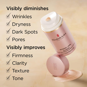 Elizabeth Arden daytime routine shot shows hydration and glow