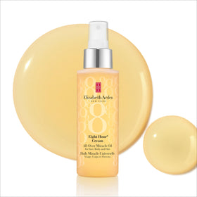 Elizabeth Arden Eight Hour All-Over Miracle Oil drop on skin shows quick absorption and moisture.